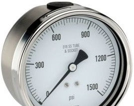 NOSHOK Panel Meters & Gauges 40-510-2000-PSI/BAR - Pressure Gauge, 4in. 304SS Case (40-510-2000-psi/bar)