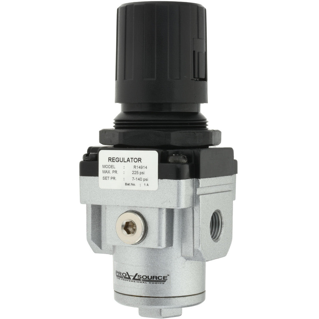 PRO-SOURCE 1230102522PRO PRO-SOURCE Compressed Air Regulator: 1/4" NPT, 220 Max psi (1230102522PRO)