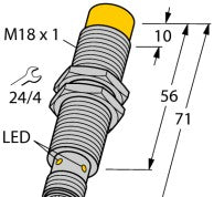 Turck Inductive Proximity NI14-G18-ADZ30X2-B3331 - Sensor, Proximity, M18 x 1; 20 to (4205403)