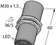 Turck Inductive Proximity BI15-G30-ADZ30X2 - Sensor; Normally Open 2 Wire AC? DC Self (4207200)