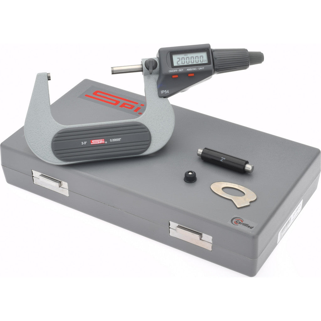SPI CMS161205003 SPI Electronic Outside Micrometer: 50.00 mm to 3", IP54 (CMS161205003)