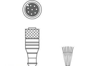 Leuze Cordsets 429289 - CB-M12-50000-8GF, Connection cable (429289)