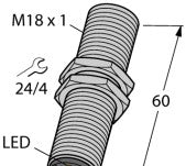 Turck Inductive Proximity BI5-G18-AZ3X - Sensor; Inductive Sensing Mode; M 18 x 1 (4330400)