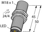 Turck Inductive Proximity BI5-M18-AD4X - Sensor; Inductive; M18 x 1; 10 to 65 VDC (44110)