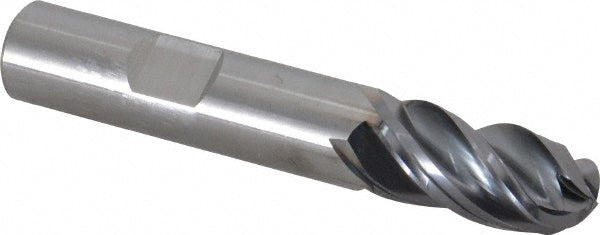 Kennametal 4067288 Kennametal Ball End Mill: 1/2" Dia, 1" LOC, 4 Flute, Solid Carbide (4067288)