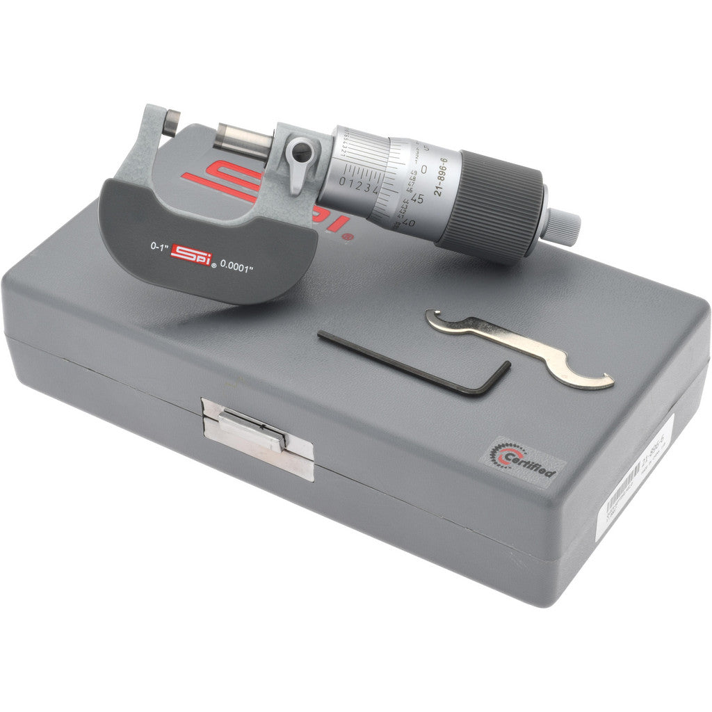 SPI CMS131031032 SPI Mechanical Outside Micrometer: 1" Range, 0.0005" Graduation (CMS131031032)