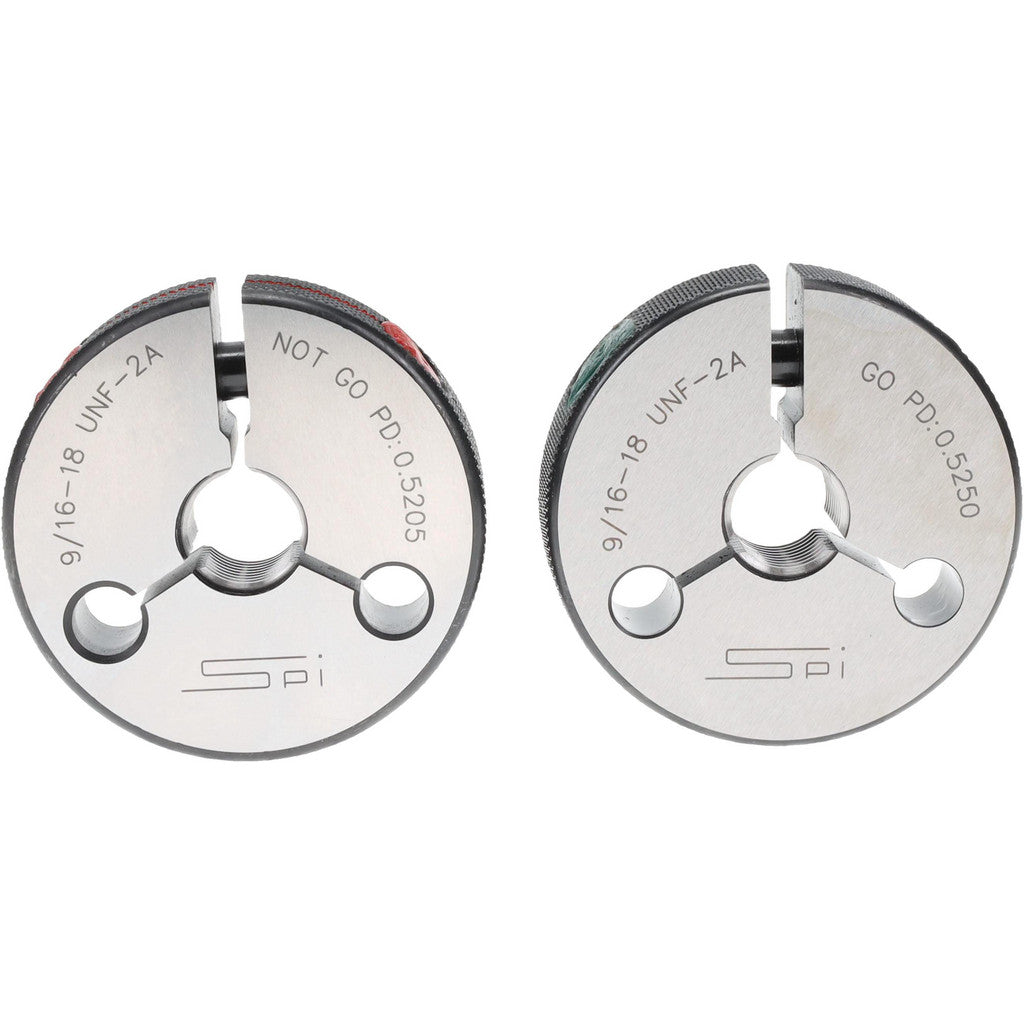 SPI 23-183-7 SPI Thread Ring Gage: 9/16-18 Thread, UNF, 2A Class of Fit, Go & No Go (23-183-7)