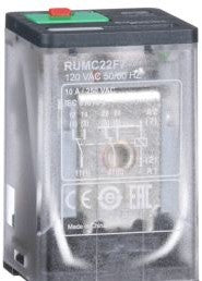 Square D Relays RUMC22F7 - Universal Plug-in Relay - Zelio RUM - 2 C/O (491126)