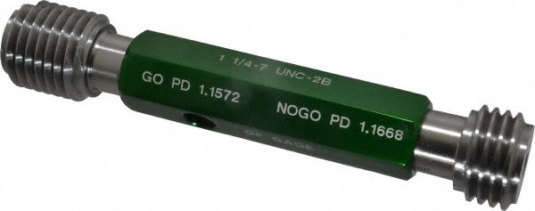 GF Gage W1250072BS GF Gage Thread Plug Gage: 1-1/4-7, Class 2B, Double End, Go/No Go (W1250072BS)