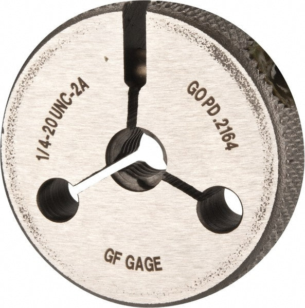 GF Gage R0250202AGK GF Gage Thread Ring Gage: 1/4-20 Thread, UNC, 2A Class of Fit, Go (R0250202AGK)