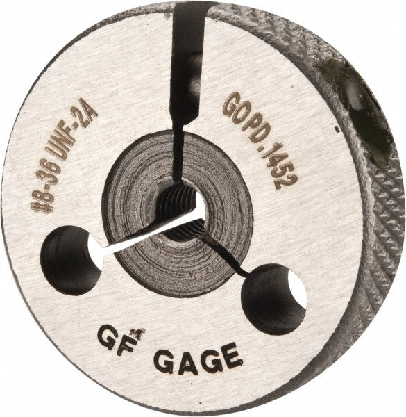 GF Gage R0164362AS GF Gage Thread Ring Gage: #8-36 Thread, UNF, 2A Class of Fit, Go & (R0164362AS)