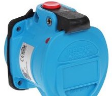 Meltric Plugs & Receptacles 61-14093-843 - 20A Receptacle, 480-500V, 3P+G w/ Padlock (61-14093-843)