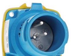 Meltric Plugs & Receptacles 63-18125-K16-338 - DSN20 INLET POLY BLUE SIZE 1 TYPE 4X IP (63-18125-K16-338)