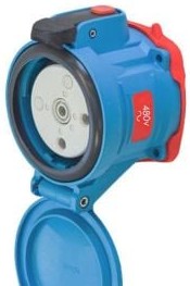 Meltric Plugs & Receptacles 63-34042 - Receptacle, 30A, 480V, 2P+G, Poly, DSN30 (63-34042)