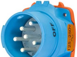 Meltric Plugs & Receptacles 63-38076-972-338 - Inlet 125 250V 2P+N+G with 2 (63-38076-972-338)