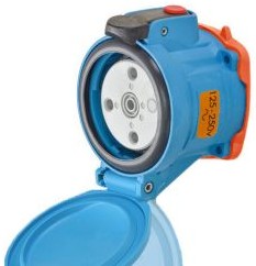 Meltric Plugs & Receptacles 63-64076 - Receptacle, 60A, 125/250V, 2P+N+G, Poly, DSN60 (63-64076)