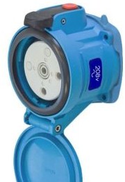 Meltric Plugs & Receptacles 63-64162 - Receptacle, 60A, 208V, 2P+G, Poly, DSN60 (63-64162)