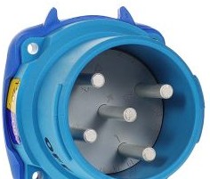 Meltric Plugs & Receptacles 63-68167 - Inlet, 60A, 120/208V, 3P+N+G, Poly, DSN60 (63-68167)