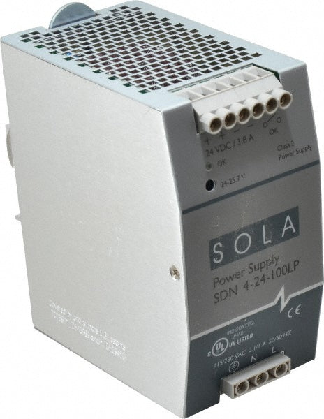 Sola/Hevi-Duty SDN4-24-100LP Sola/Hevi-Duty 92 Watt, 3.8 Amp, 230 VAC Input, 24 VDC Output (SDN4-24-100LP)