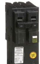 Square D Circuit Breakers HOM220CAFI - Miniature Circuit Breaker, 120/240V, 20A (666416)