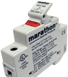 Marathon Special Products Fuseblocks & Holders 6SC30A2IC - Fuseblock, 2-P, 30A/600V, CC, DIN, Indicating (6SC30A2IC)
