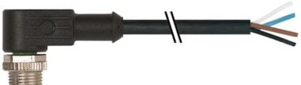 Murrelektronik Cordsets 7000-12101-6342000 - M12 Male 90_ With Cable, Pur 4X0.34 Bk (7000-12101-6342000)