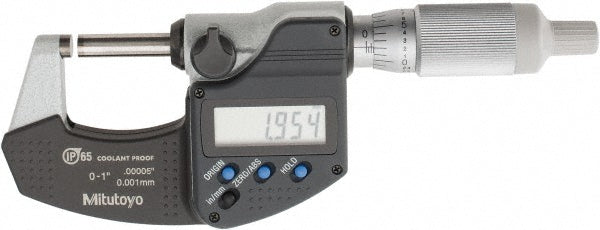 Mitutoyo 293-344-32 Mitutoyo Electronic Outside Micrometer: 0.00 mm to 1", Solid (293-344-32)
