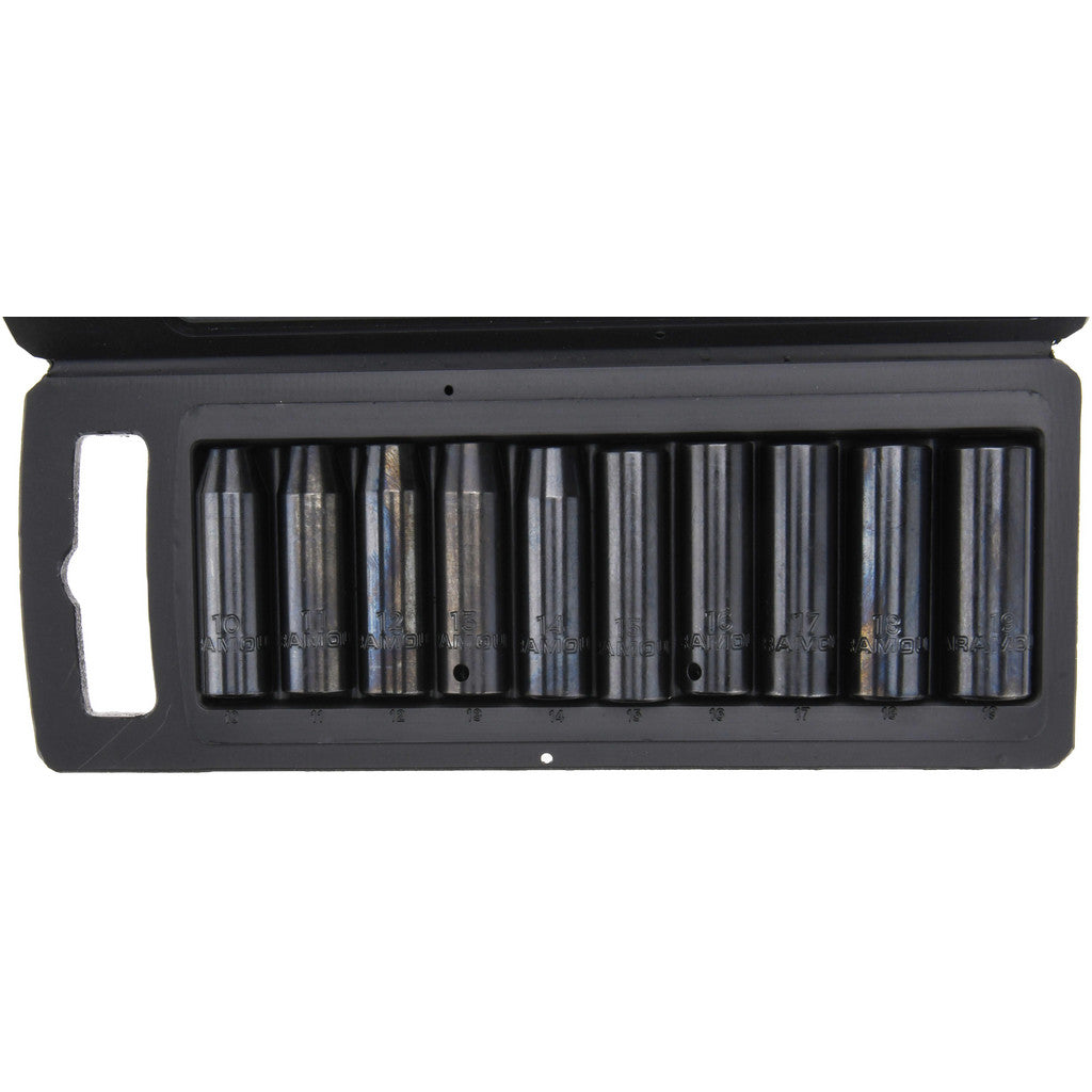 Paramount MSCSET250087 Paramount Socket Set: Deep Impact, 10 Pc, 1/2" Drive, 10.00 to (MSCSET250087)