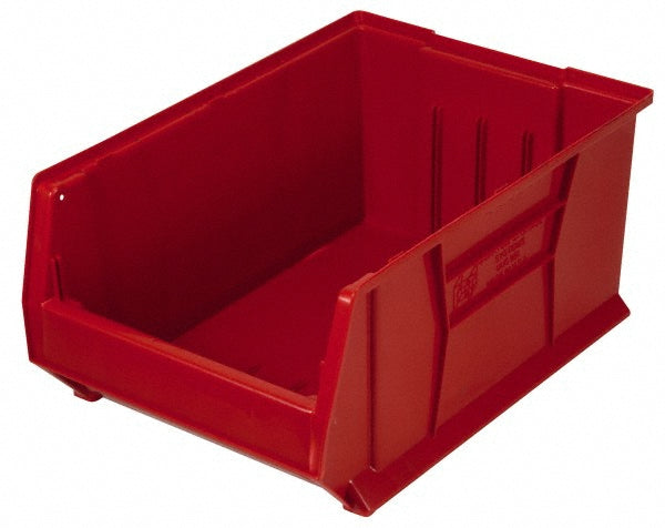 Quantum Storage QUS952RDCS Quantum Storage Polypropylene Hopper Stacking Bin: 11" - Pack of 4 (QUS952RDCS)