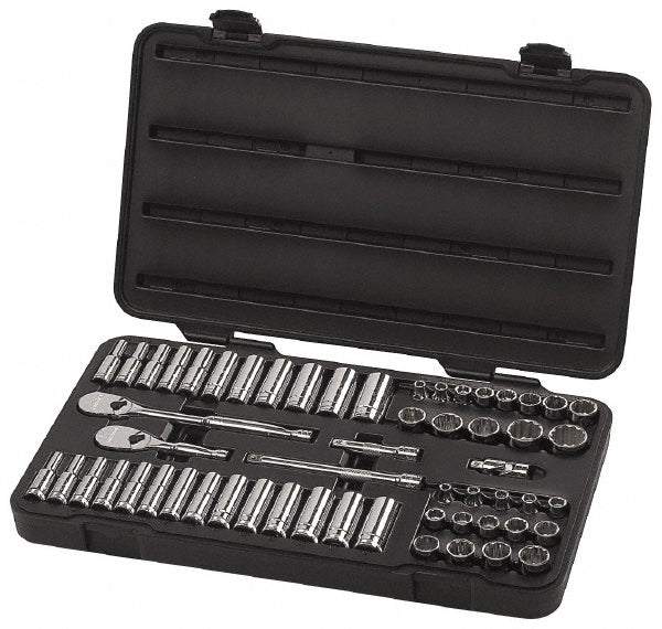 GEARWRENCH 80551 GEARWRENCH Socket Set: Deep Standard, 57 Pc, 3/8" Drive, 1/4 to 1" (80551)