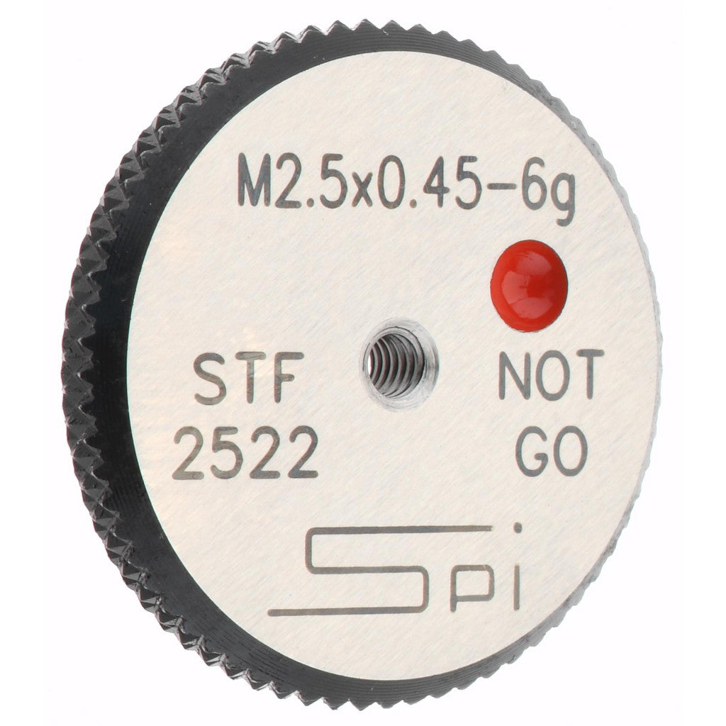 SPI 34-464-8 SPI Thread Ring Gage: M2.5x0.45 Thread, Metric, 6G Class of Fit, No Go (34-464-8)