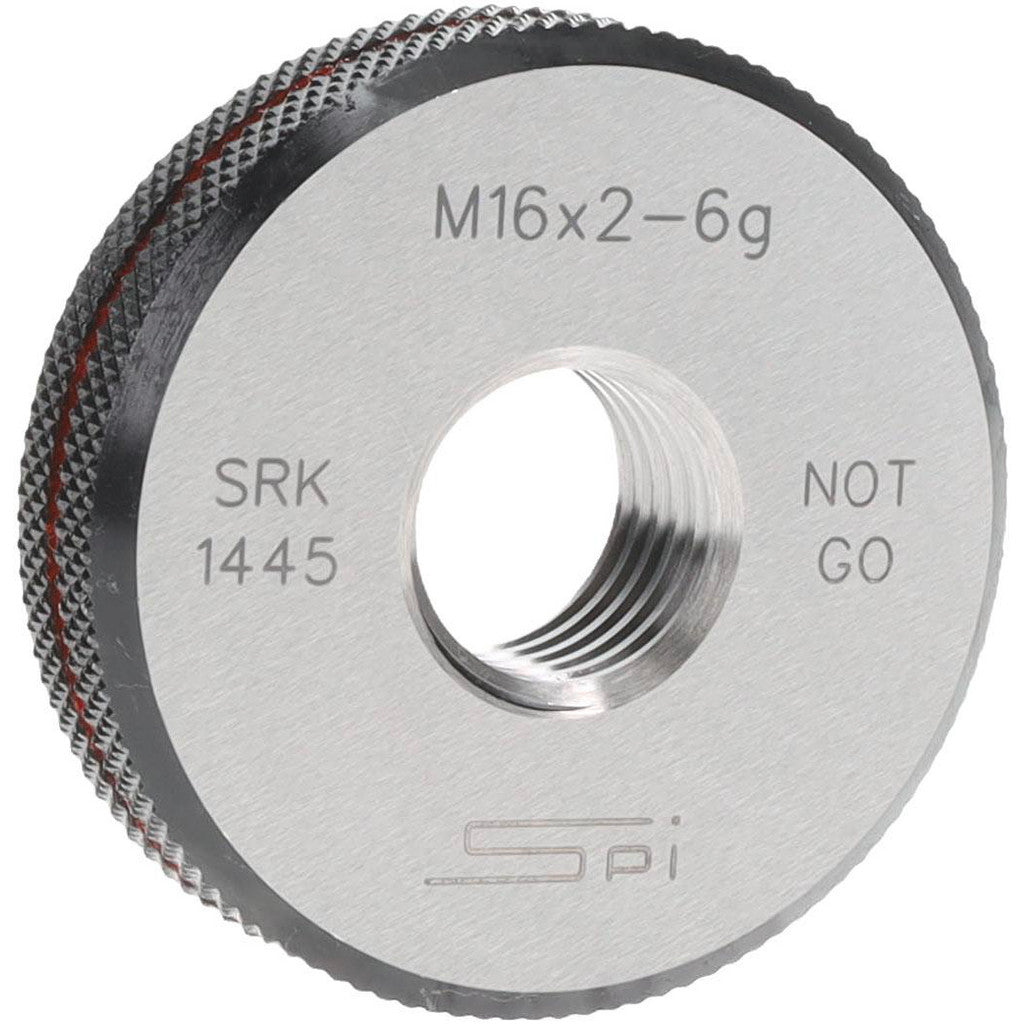 SPI 34-498-6 SPI Thread Ring Gage: M16x2 Thread, Metric, 6G Class of Fit, No Go (34-498-6)