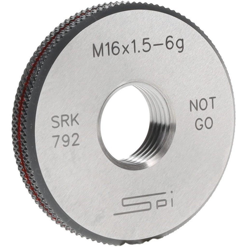 SPI 34-496-0 SPI Thread Ring Gage: M16x1.5 Thread, Metric, 6G Class of Fit, No Go (34-496-0)