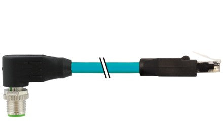 Murrelektronik Cordsets 7700-48551-S4W0200 - M12 Male 90_ / Rj45 Male 0_ 8P (7700-48551-S4W0200)