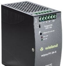 Wieland Power Supplies 81.000.6130.0 - Power Supply, 24VDC, 5A, 1Ph, 120W. Wipos (81.000.6130.0)