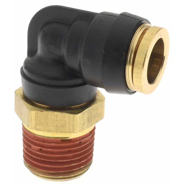 Parker PF-00062 Parker Push-to-Connect Tube x MNPT x Tube x Male 90 deg - Pack of 6 (PF-00062)