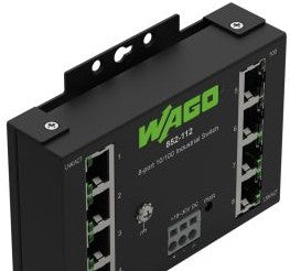 Wago Ethernet Switches 852-112 - Industrial unmanaged ECO switch, 8-port 100Base-TX (8520112)