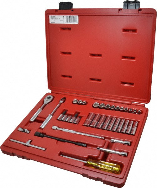 Proto J47137S Proto Socket Set: Deep Standard, 37 Pc, 1/4" Drive, 1/8 to 9/16" (J47137S)