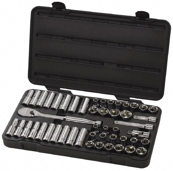 GEARWRENCH 80700D GEARWRENCH Socket Set: Deep Standard, 49 Pc, 1/2" Drive, 7/16 to (80700D)