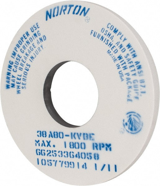 Norton 66253364058 Norton Surface Grinding Wheel: 14" Dia, 1" Thick, 5" Arbor, 80 Grit (66253364058)
