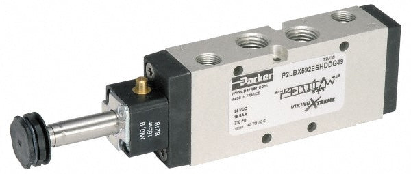 Parker P2LBX592ESHDDN Parker Solenoid Valve: 4-Way & 2-Position, 1/4" Port, NPT (P2LBX592ESHDDN)