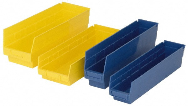 Quantum Storage QSB214YLCS Quantum Storage Polypropylene Hopper Shelf Bin: 8-3/8" - Pack of 6 (QSB214YLCS)