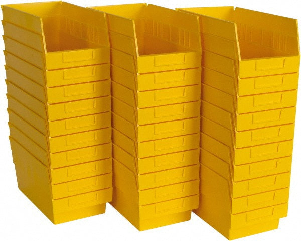 Quantum Storage QSB202YLCS Quantum Storage Polypropylene Hopper Shelf Bin: 6-5/8" - Pack of 30 (QSB202YLCS)