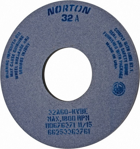 Norton 66253363761 Norton Surface Grinding Wheel: 14" Dia, 1/2" Thick, 5" Arbor, 60 (66253363761)