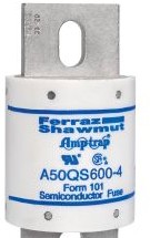 Mersen Fuses A50QS600-4 - High Speed Fuse Amp-Trap A50QS 500VAC 500VDC (A50QS600-4)