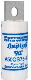 Mersen Fuses A50QS75-4Y - High Speed Fuse Amp-Trap A50QS 500VAC 500VDC (A50QS75-4Y)