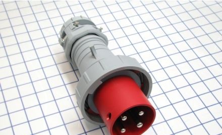 Arrow-Hart Plugs & Receptacles AH460P7W - Plug, 3P-4W, 60A, 480V, Red, Watertight (AH460P7W)