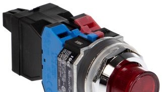 IDEC Switches ALD212611DNUR - Pushbutton, Mom, Red, Ext, 120VAC XFMR (ALD212611DNUR)