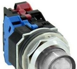 IDEC Switches ALD212611DNUW - Pushbutton, Mom, Wht, Ext, 120VAC XFMR (ALD212611DNUW)