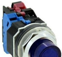 IDEC Switches ALD224602DNUS - Pushbutton, Mom, Blu, Ext, 240VAC XFMR (ALD224602DNUS)